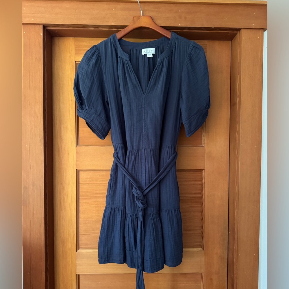 Anthropologie VELVET by Graham & Spencer Cotton Gauze Mini Dress, NWOT, M